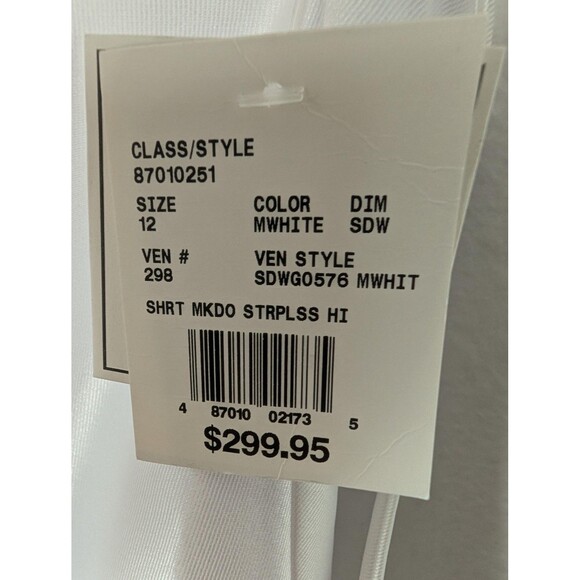 DB Studio Wedding Dress White Strapless High Low Gown 12 - Picture 4 of 12